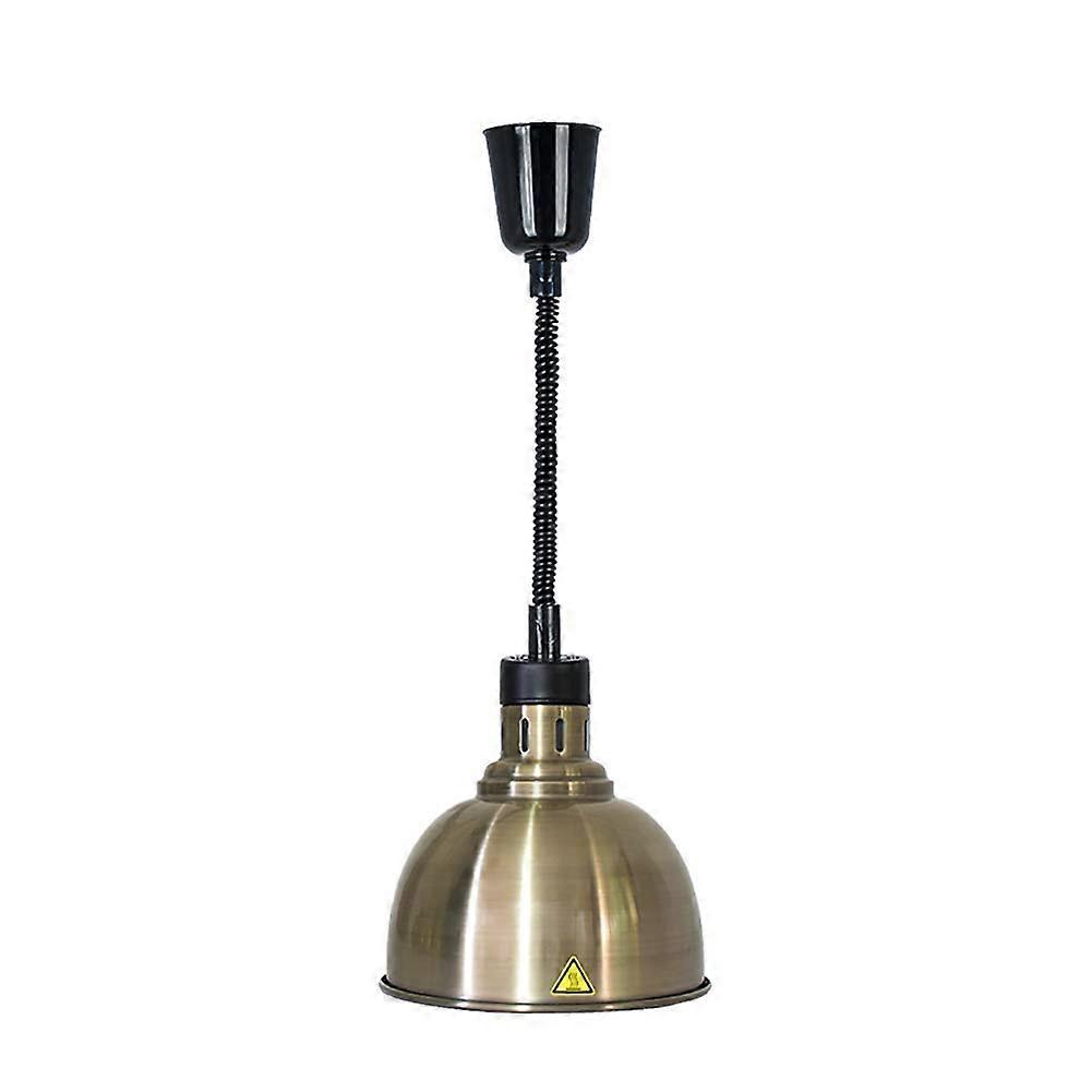 Food warmer lamp, food warmer with telescopic suspension and 25 cm large lampshade, food warming lamp (E)