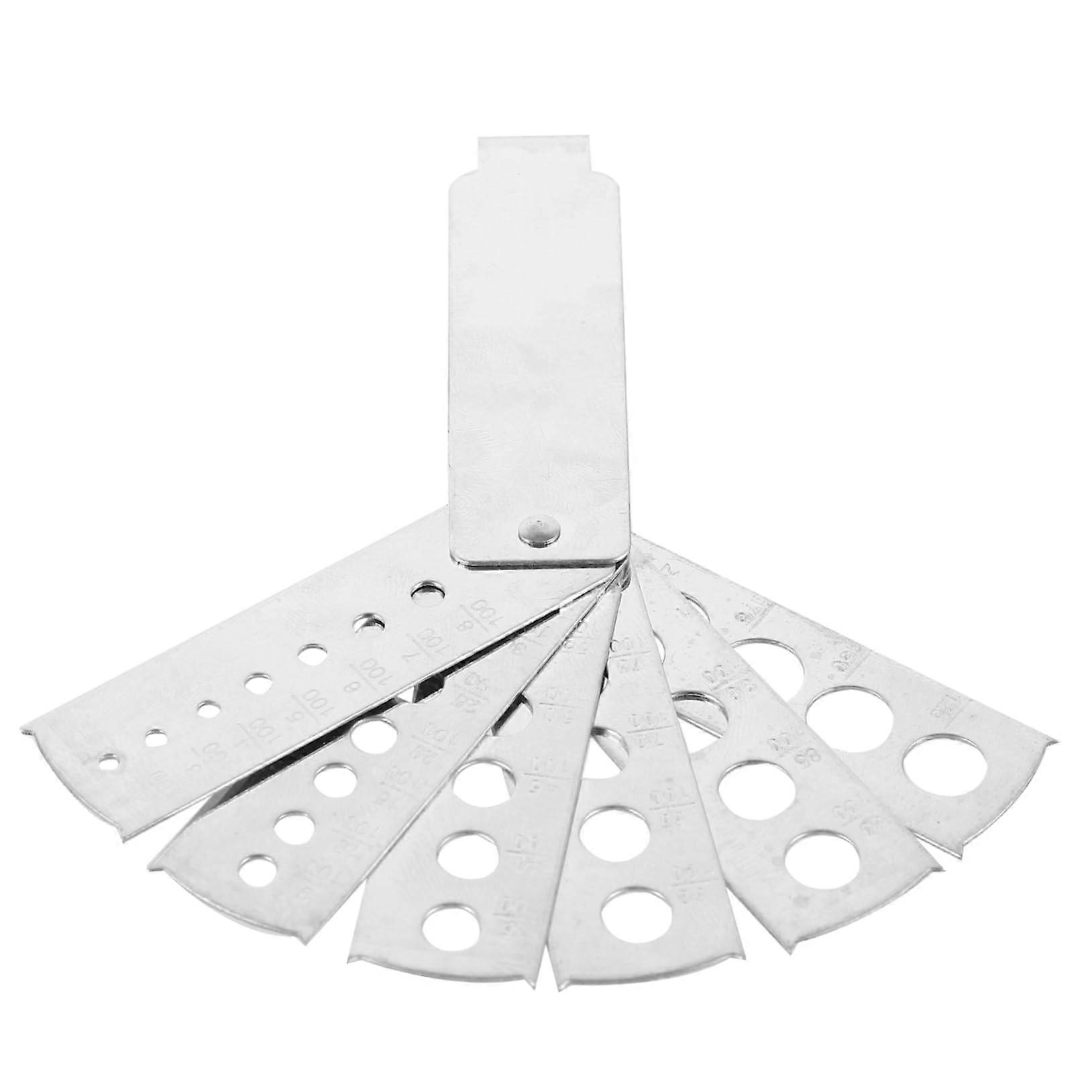 Gemstone Measuring Tool 1 Set Stainless Steel Portable Jewellery Gauge Sizer Small Size Gemstone Gauge Accessory