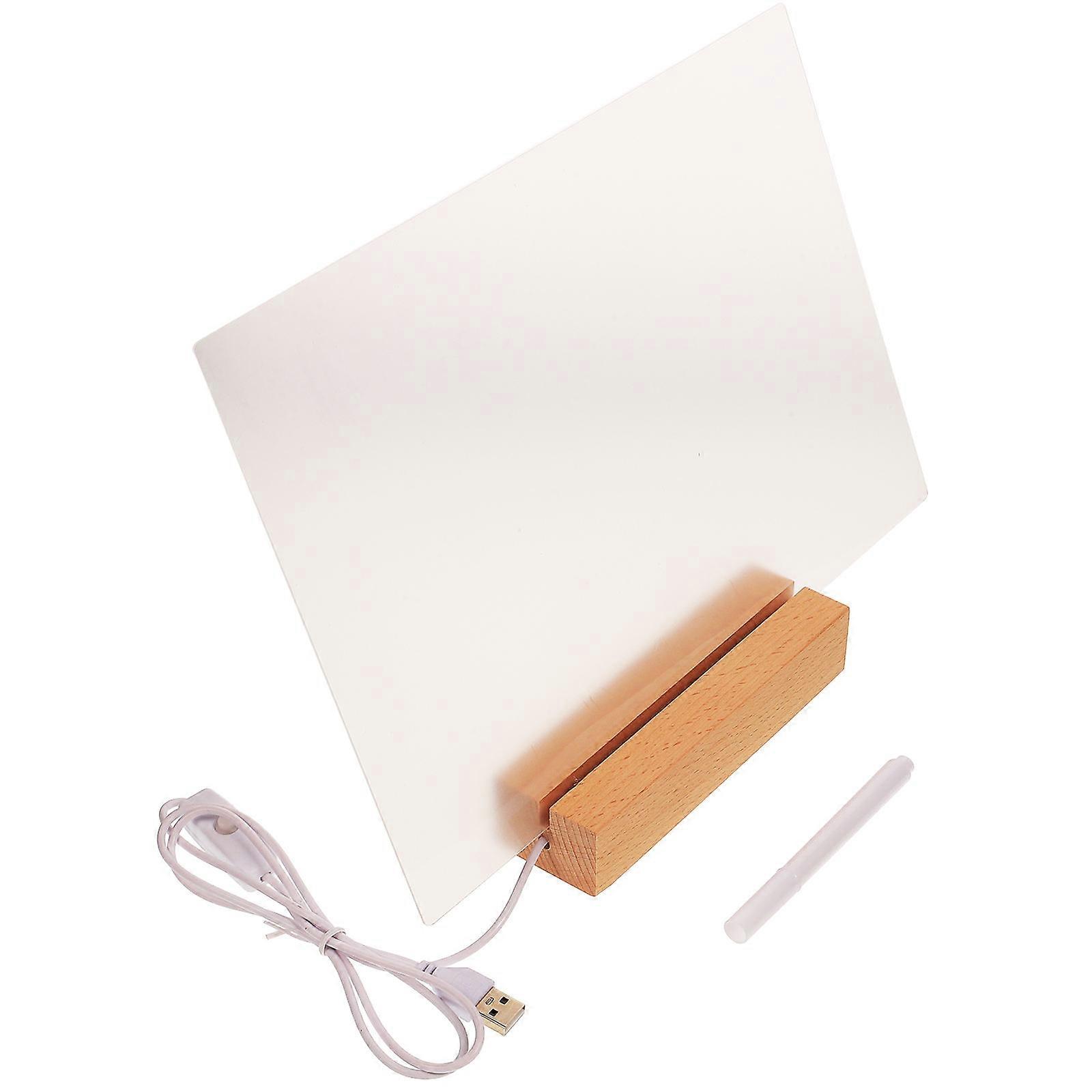 Desktop Dry Erase Board Clear White Board Office Use Transparent Reusable Writing 1Set