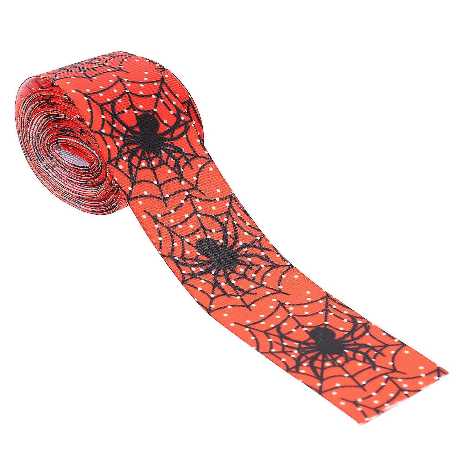 Halloween Theme Polyester Ribbons Craft Projects present Packaging Material Red Length 5 Yards 1Pack