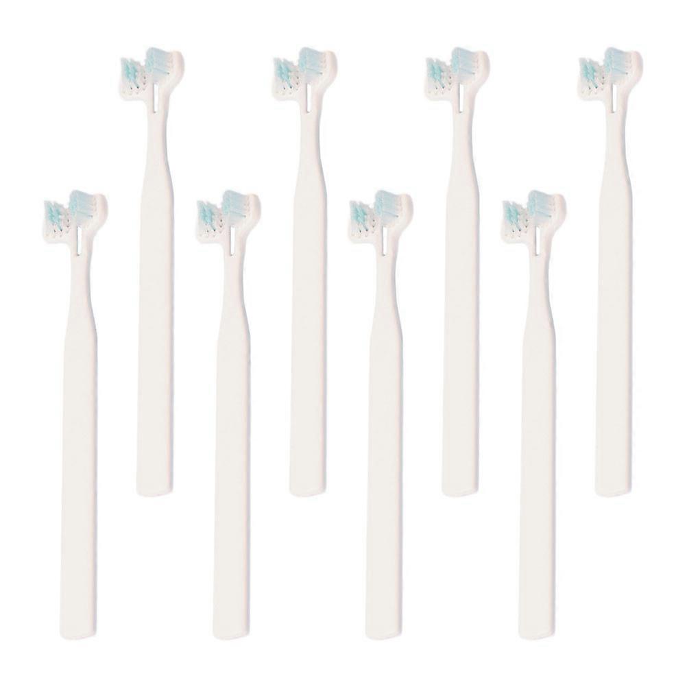 8pcs Double Headed Cat Toothbrush with Soft Bristles for Comfortable Oral Care and Effective Plaque Removal