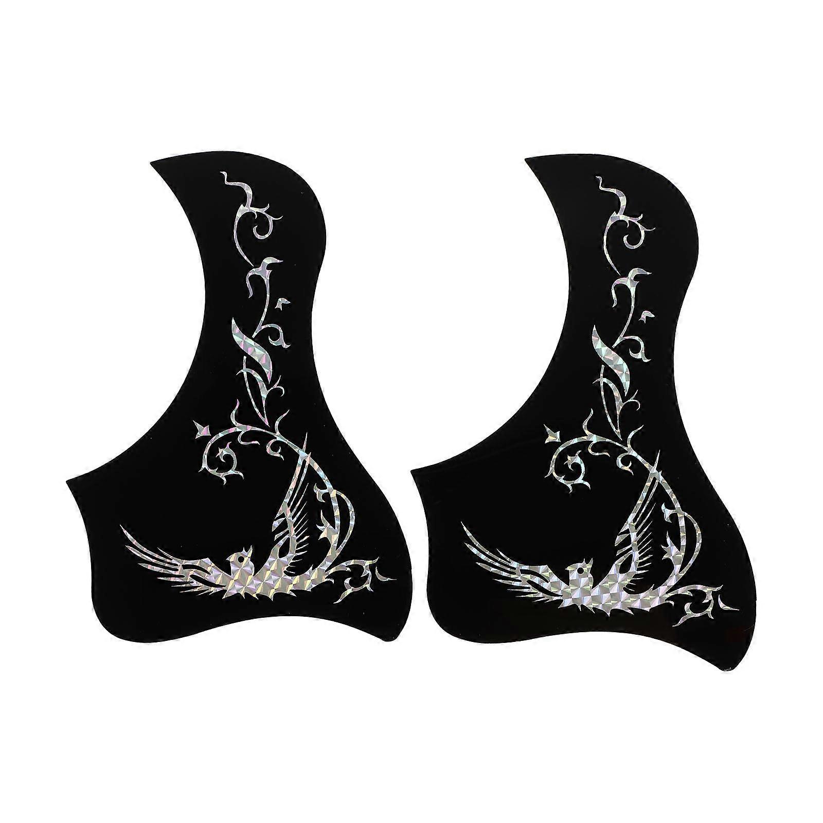 2 Pcs Durable Guitar Stickers Plastic Protective Guard Plates Scratch Resistant Adhesive Easy Install