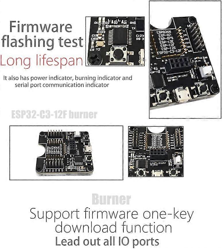 ESP8266 Test Rack Module Programmer PCB for ESP-01, 01S, ESP32-C3-12F ...