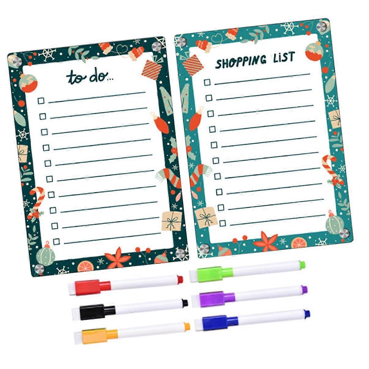 Magnetic Whiteboard Set for Refrigerator, Dry Erase Board, Includes Eraser and Name Magnets, 12x8 Inches