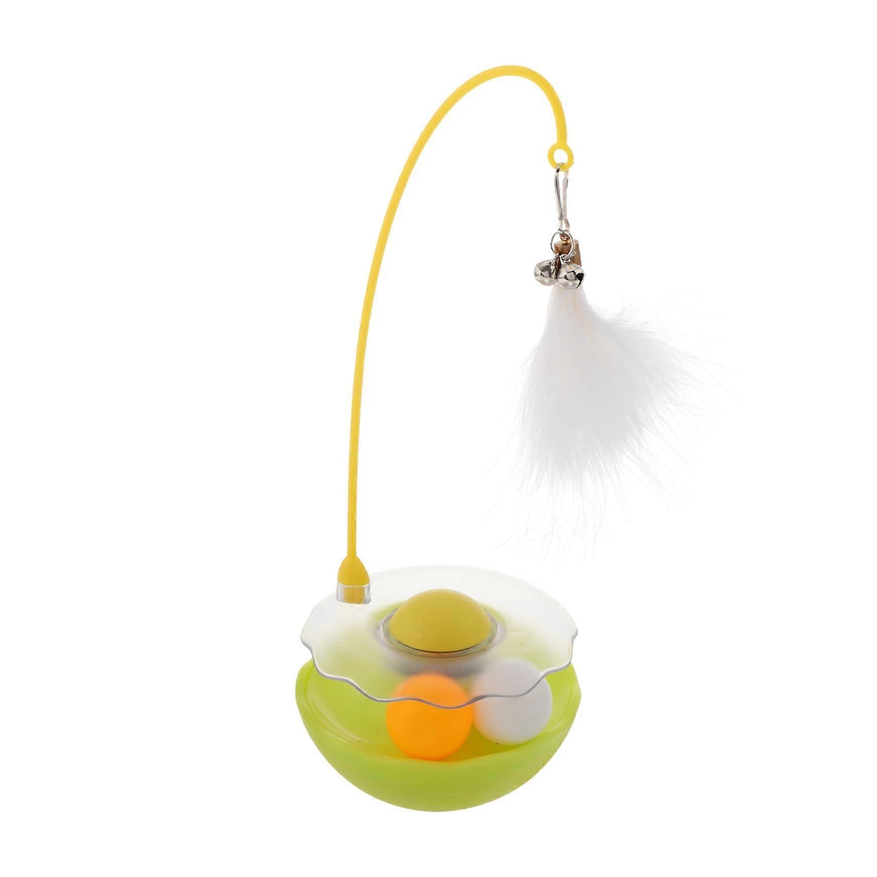 Cat record player enrichment for indoor cats interactive teaser cat toy with ball track interactive for pets teaser wands for kittens