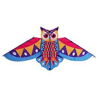 Owl Kites For Kids Outdoor Activities Colorful Bright Color Design High Wind Resistance Fiberglass Frame Easy Assembly  Purple