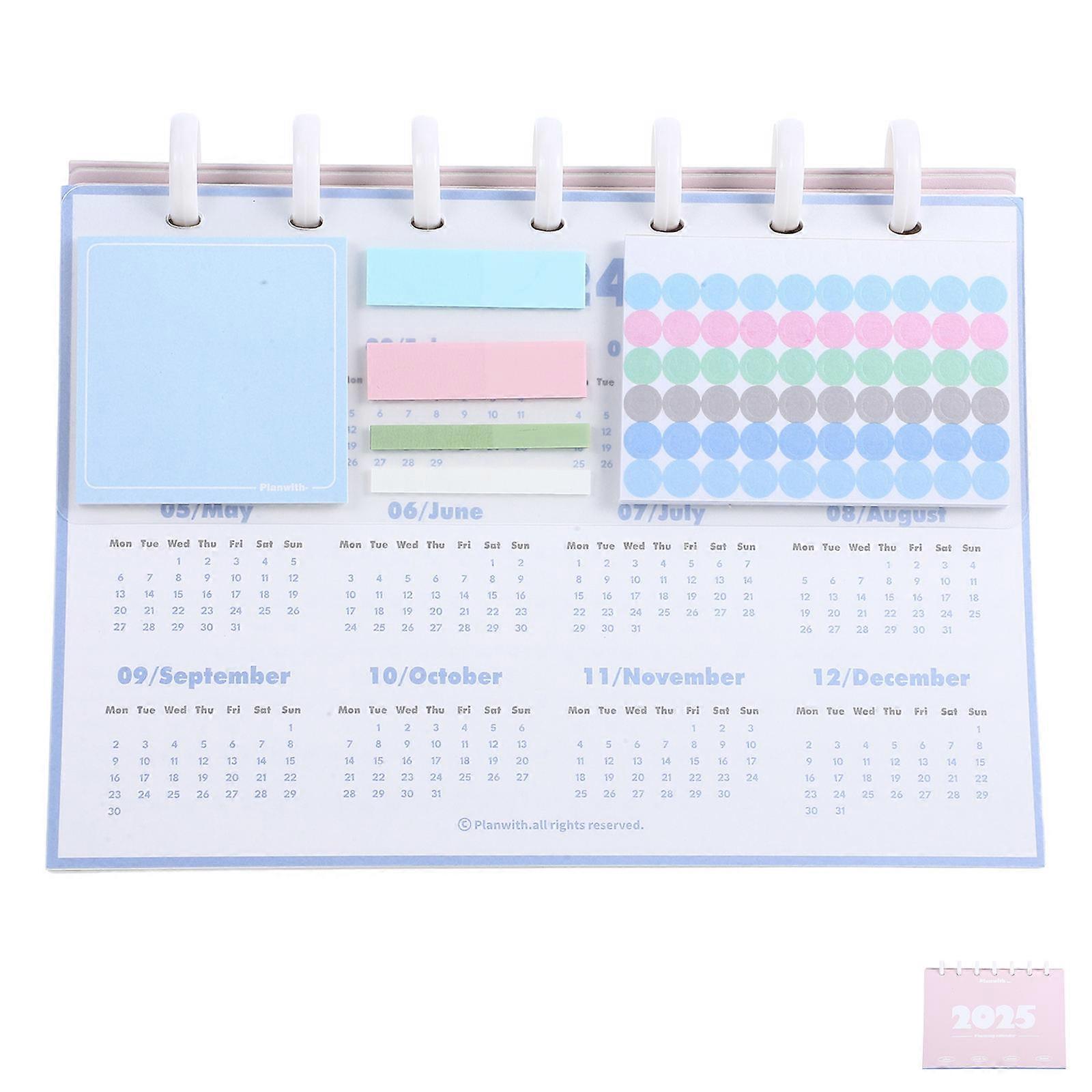 Standing Calendar Foam Sheet Office Workers School Use 7.9×5.5×3.4in Date Tracking 1 Set
