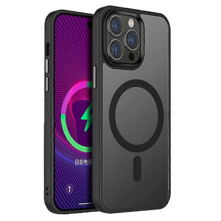 Compatible For iPhone 15 Pro Max Case Compatible with MagSafe TPU + PC Phone Back Cover Rubberized Skin Touch