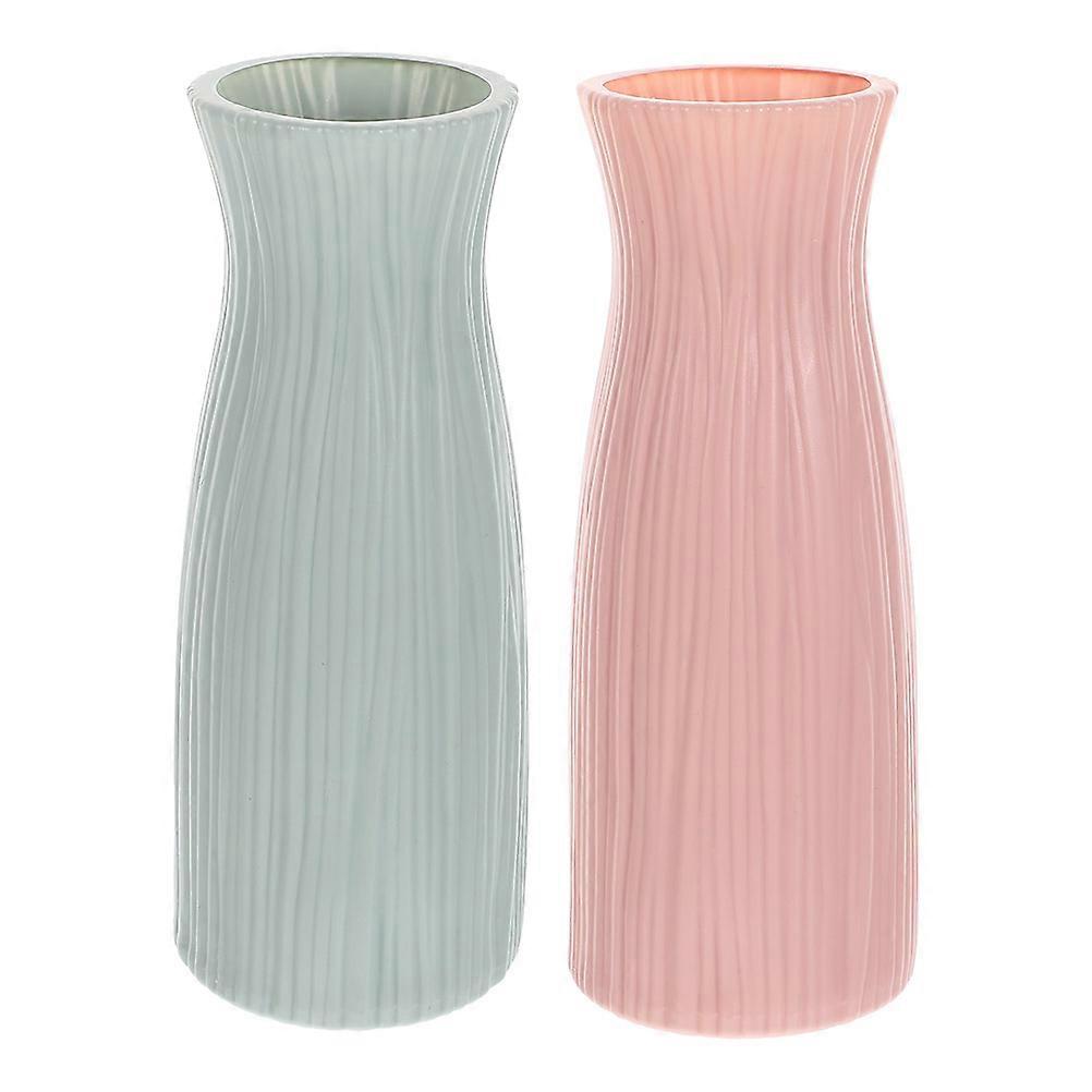 2pcs Assorted Color PE Vase for Home Decoration with Modern Style and Creative .24 inches