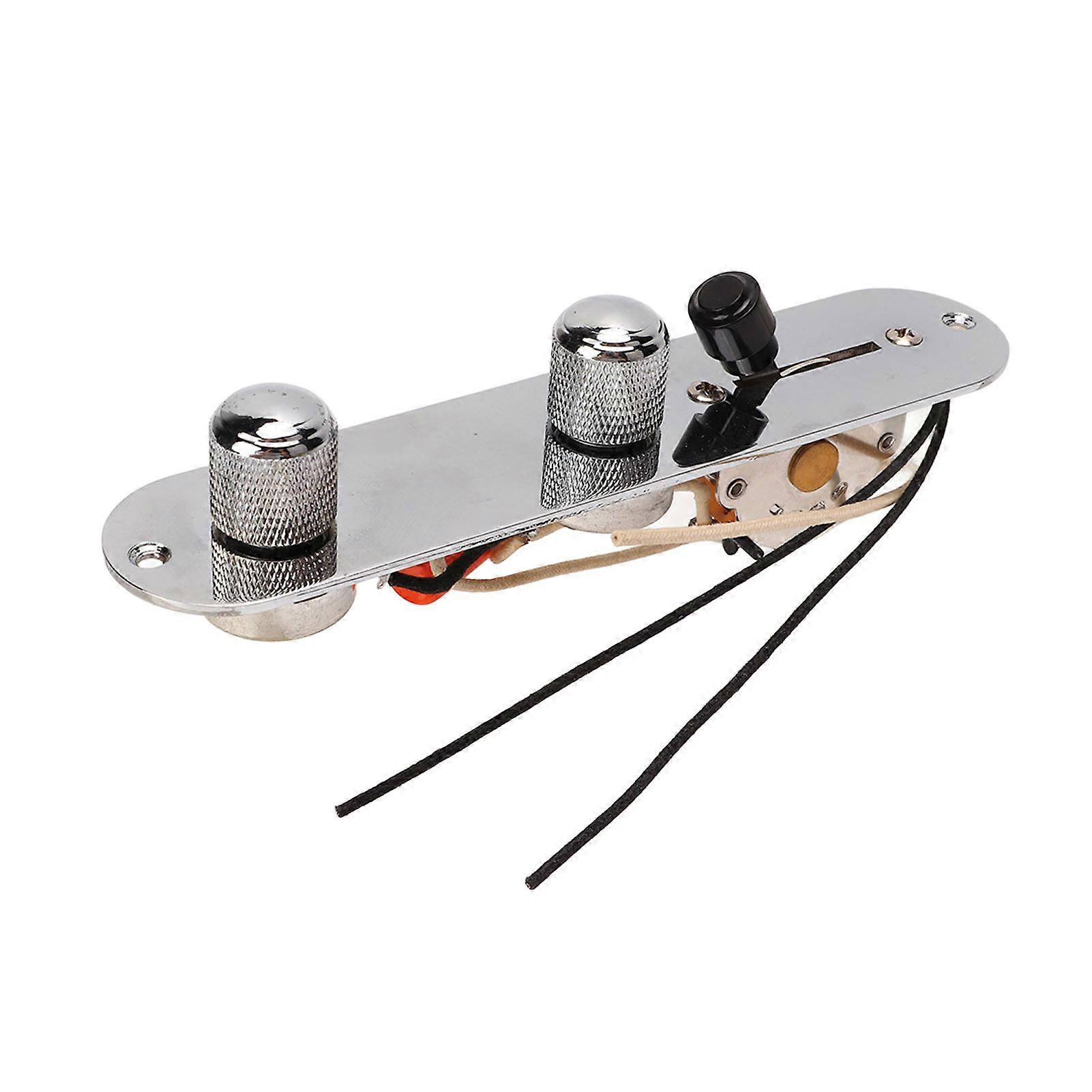 Guitar Control Plate Iron Improve Tone Pre Wired Guitar Control Plate Replacement Silver 