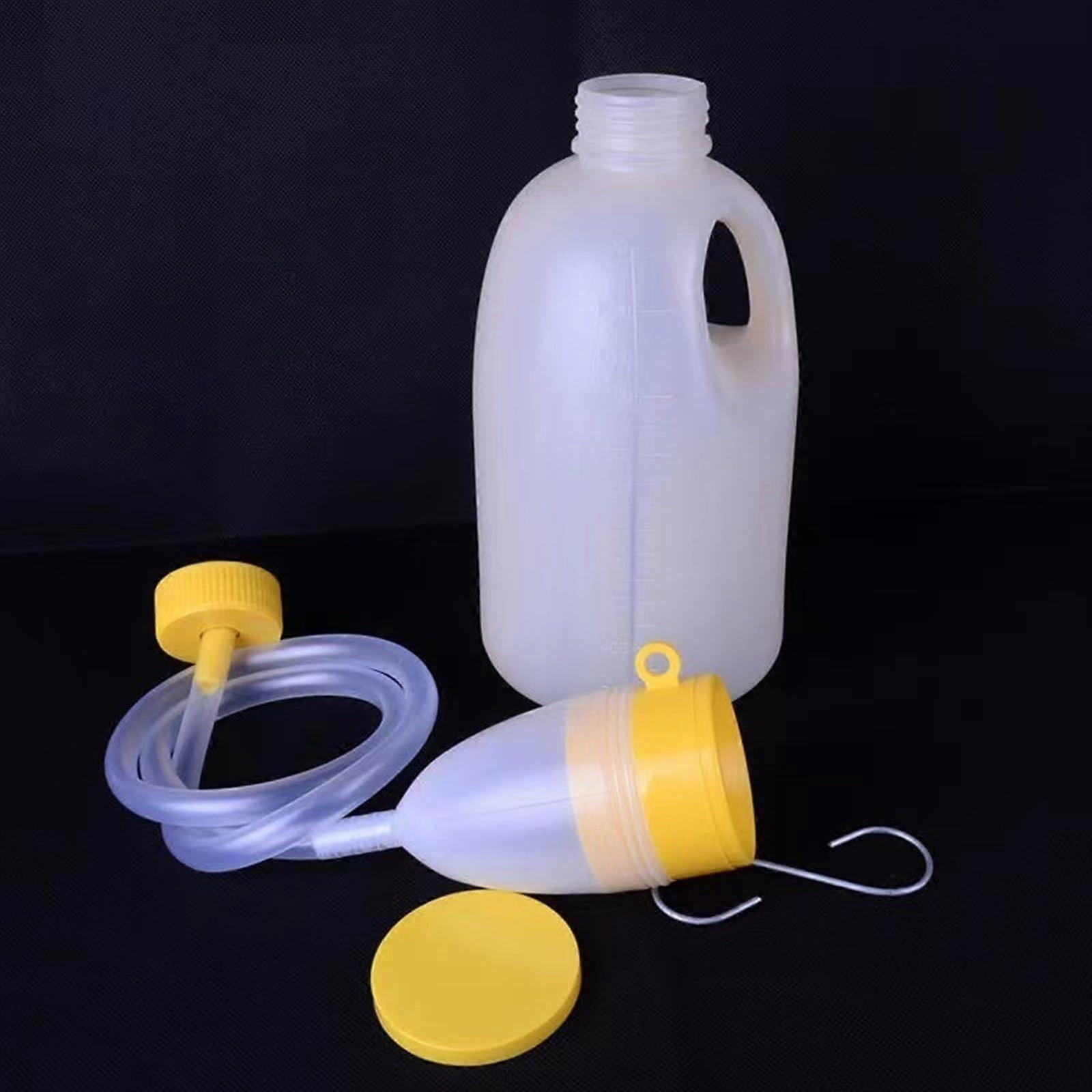 1700ml urinal bottle for men with graduated lines, portable for onthego use, white.