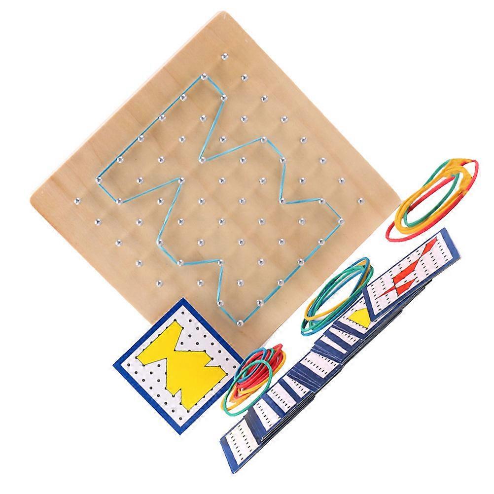 Plastic Pegboard for Kids Playing with Rubber Bands to Learn Math and Geometry 1 Set