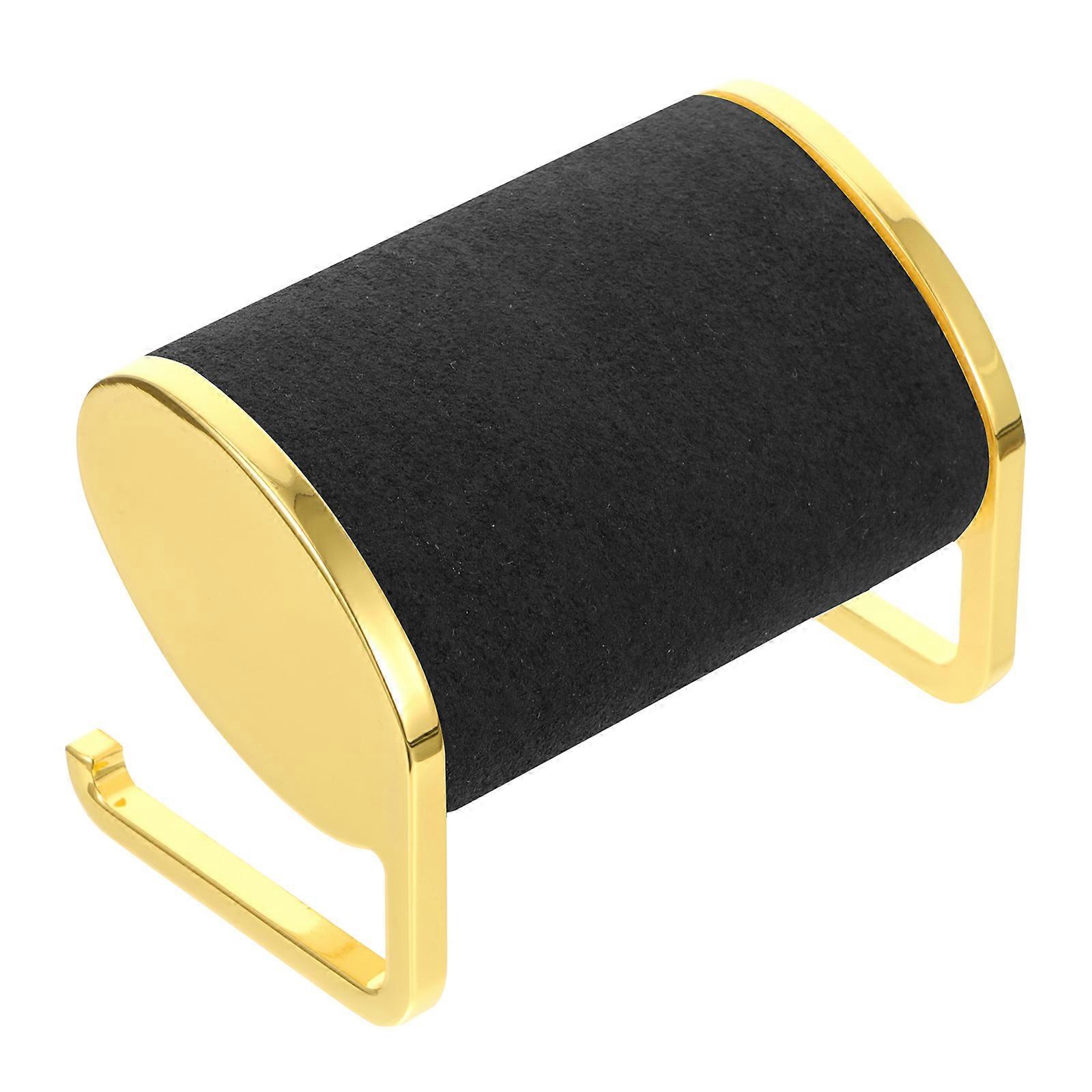 Electroplated Metal Watch Stand with Smooth Design, Soft Texture, Scratch Resistant Display Rack for Jewelry and Watches Storage, Black Finish