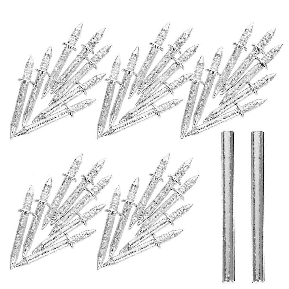 Skirting Board Traceless Nail Double Headed Nails Baseboards Installation Silver 2.80X0.30X0.30cm Seal Both Sides Without Marks 1 Set