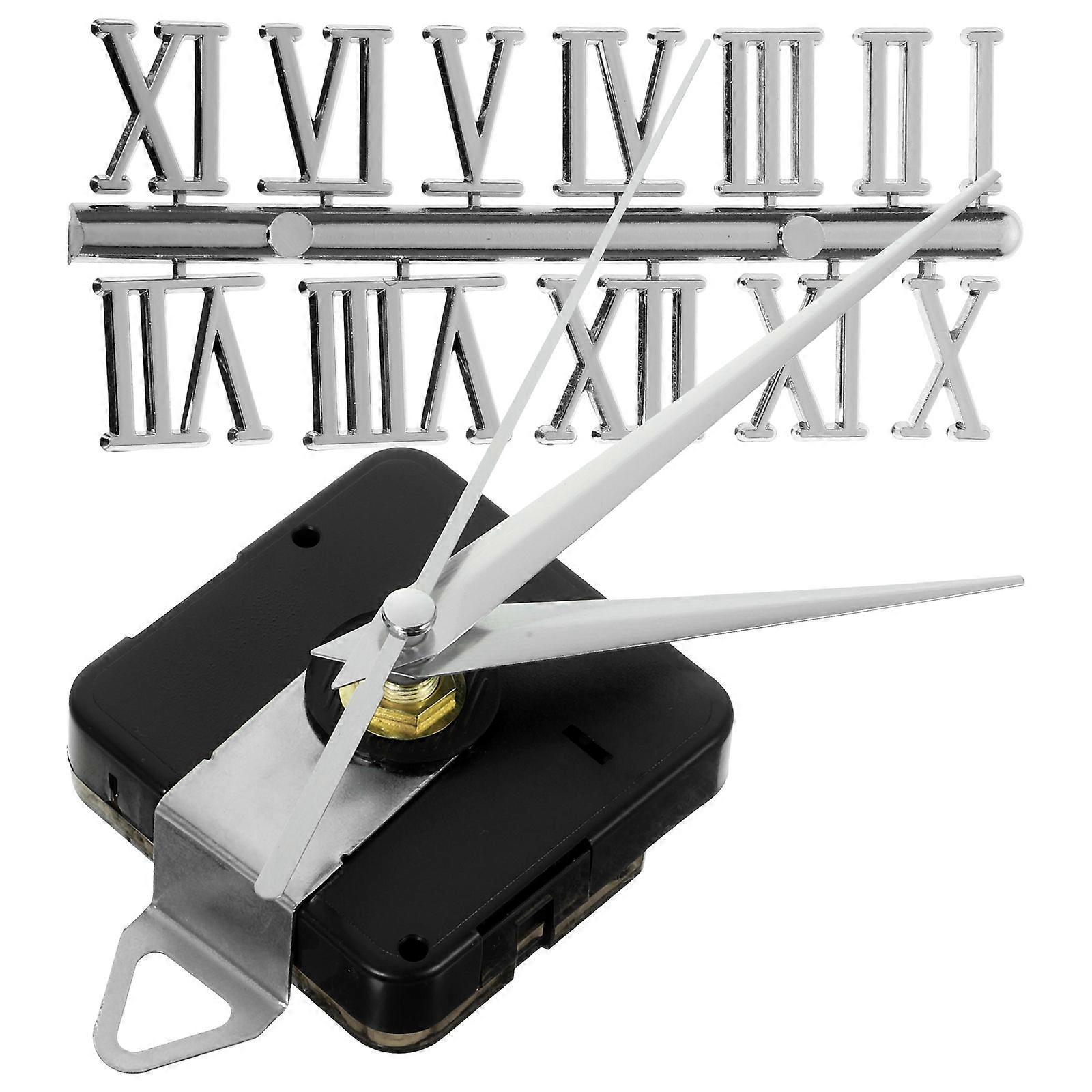 1 Set DIY Clock Movement Kit with Replaceable Silent Quartz Mechanism for Wall Clock Repair and Craft Projects – Includes Durable Parts and