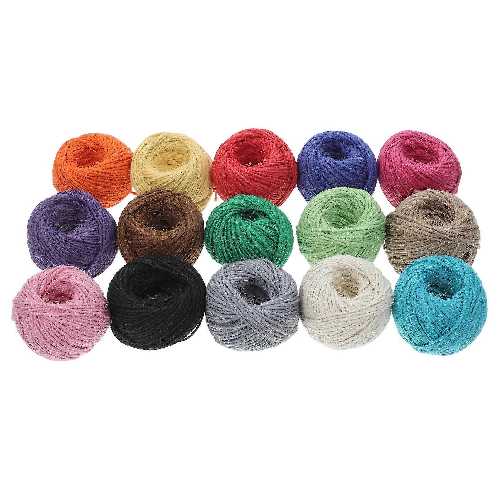 Colorful Jute String Set Durable Braided Twine for DIY Crafts, Macrame, Plant Hangers & Art Projects 15pcs Assorted Vibrant Colors