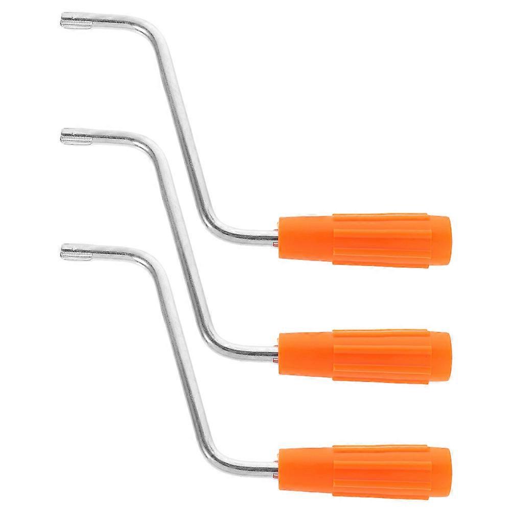 3pcs Manual Noodle Press Handle, Orange PP Pasta Roller Accessory Tool
