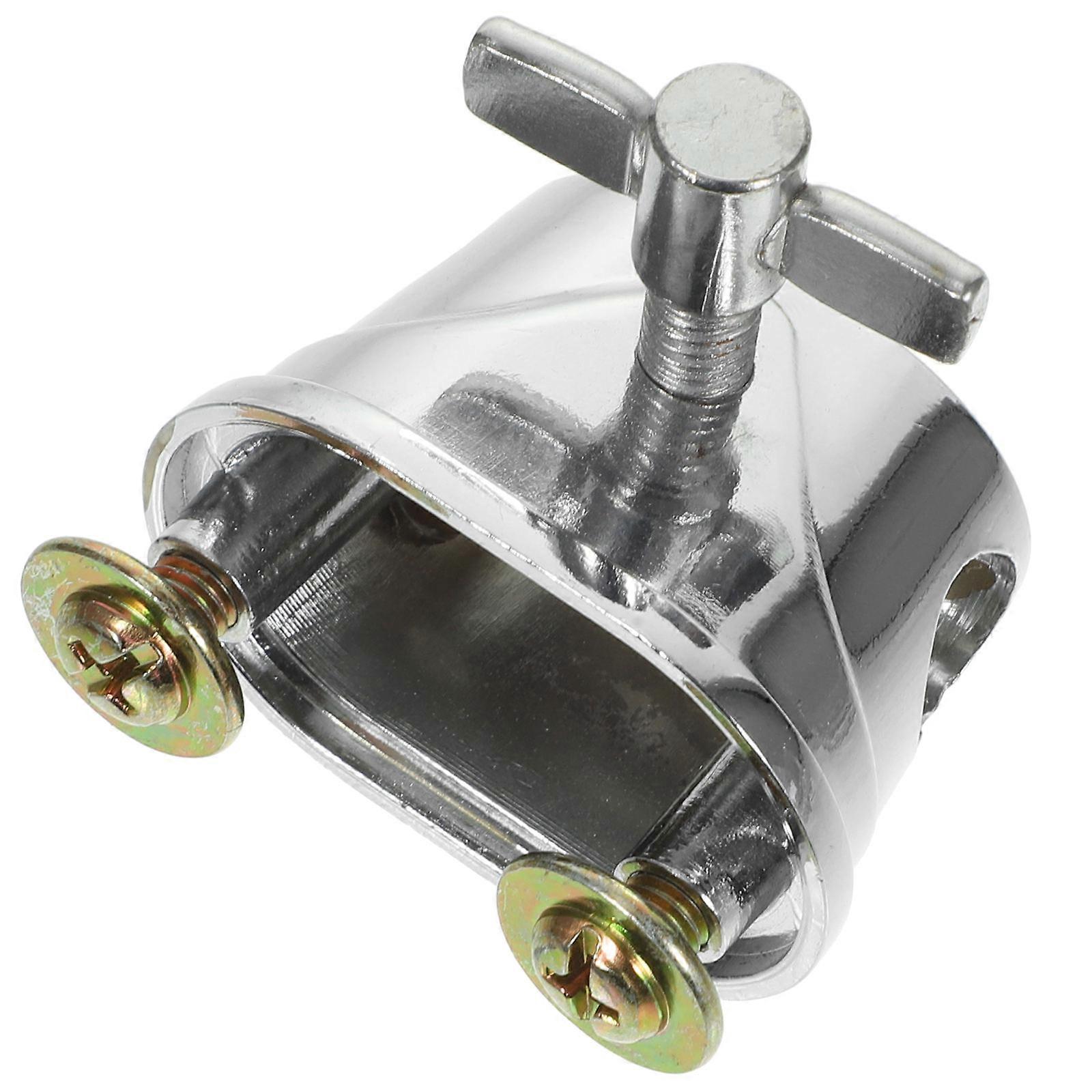 Tom Drum Mount Bracket Silver Plated Iron Height Adjustment Practical Design 1Pack