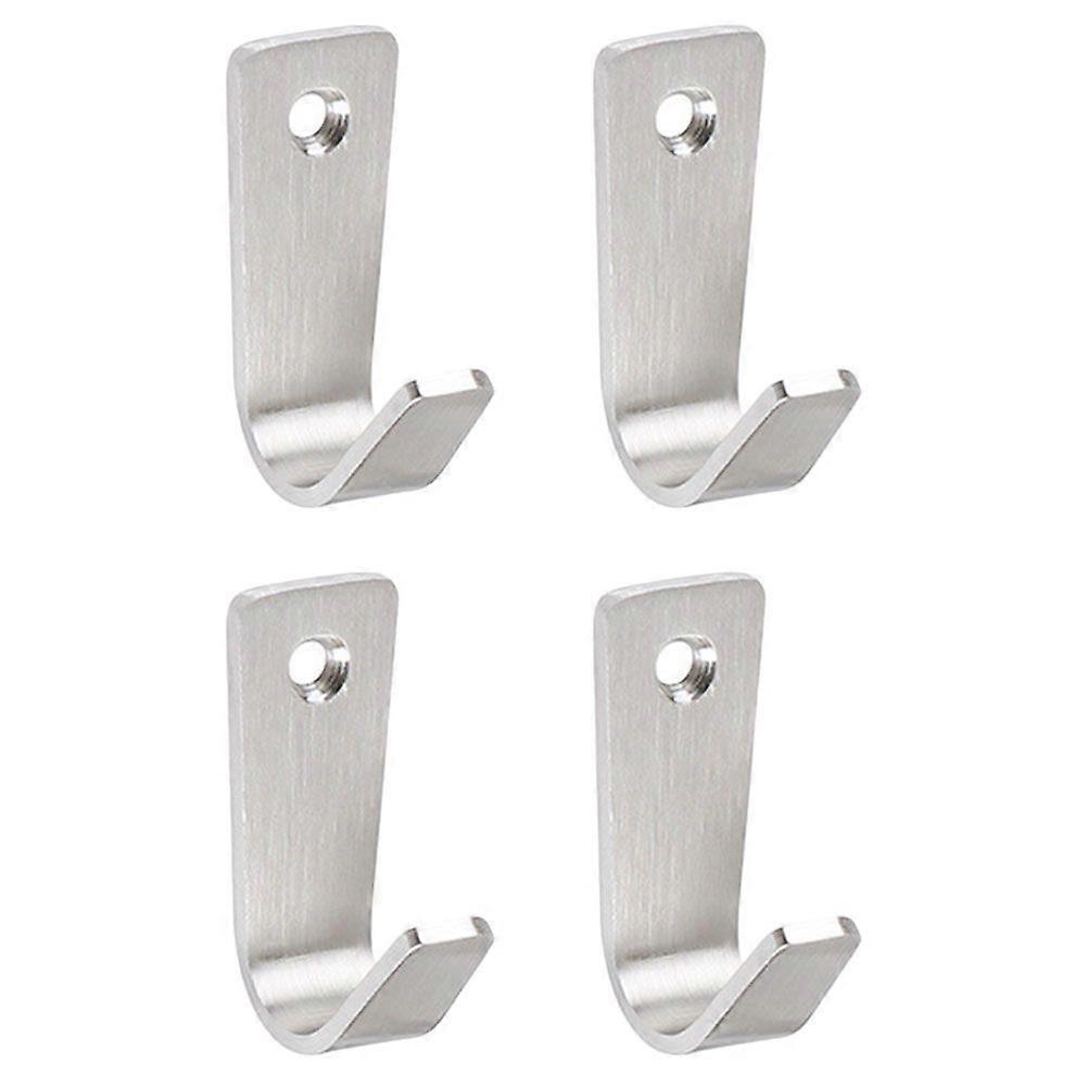 4 Pcs Stainless Steel Hooks Rust-proof Hooks Wall Hooks Coat Hooks Home Supplies