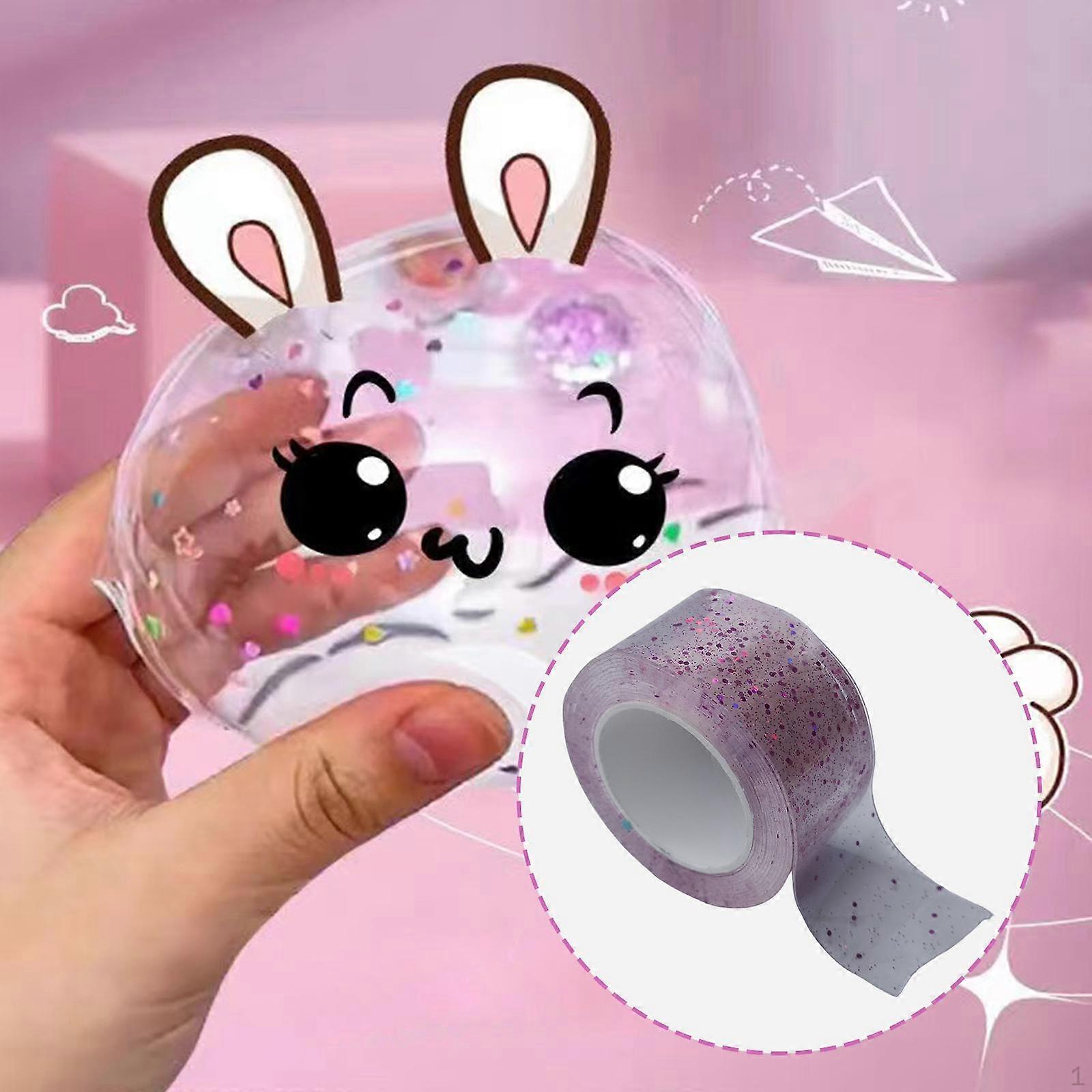 Clear Nano Glitter Tape Transparent Non Marking Funny Traceless Strong Sticky for