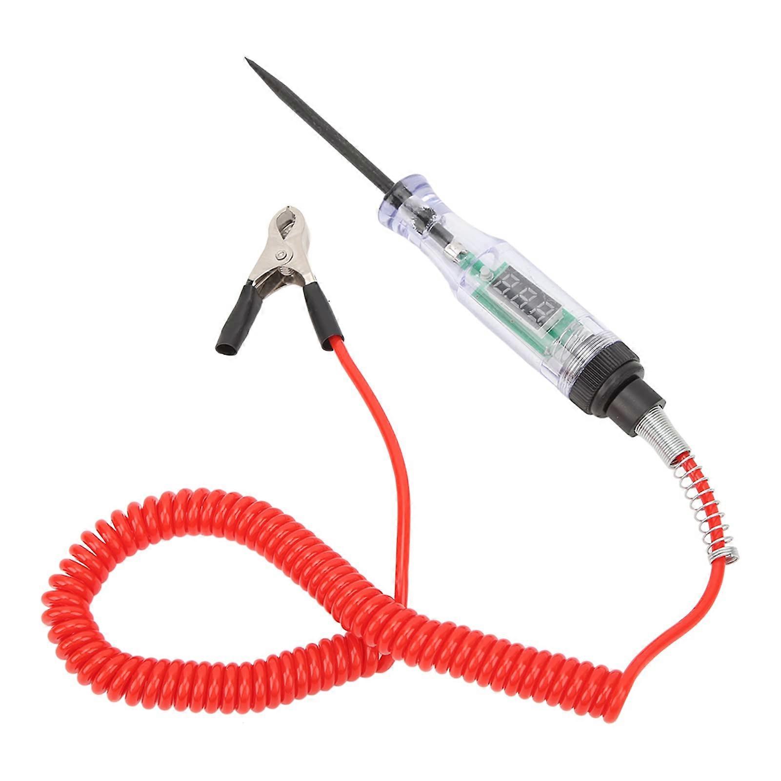Car Electric Circuit Tester with Voltage Range, Insulation Protection, Flexible Cable for Automotive Use, Durable Design