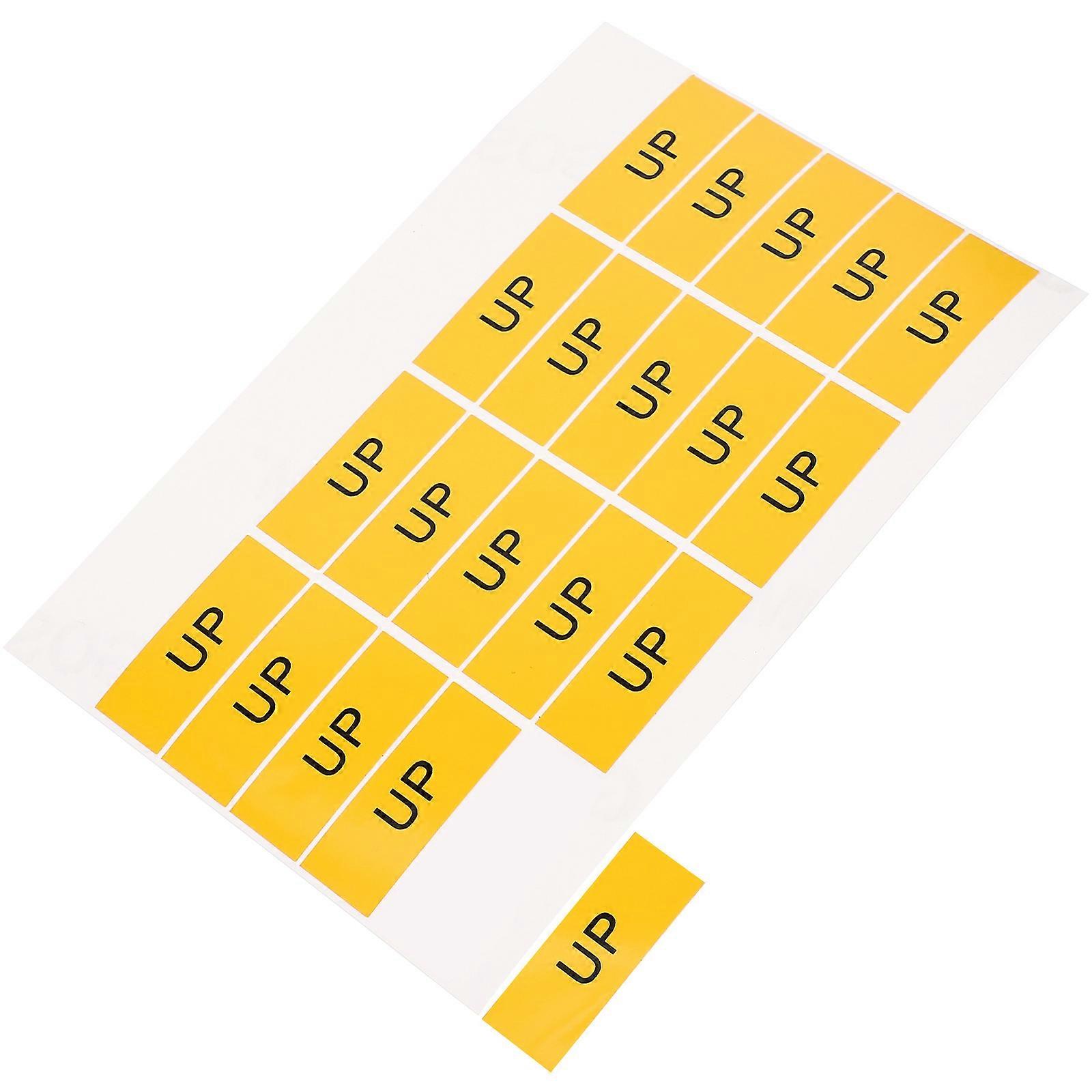 20Pcs UP Caution Stickers Electrical Warning Sticker For Machine Equipment Labels Yellow Rectangular Quick Identification