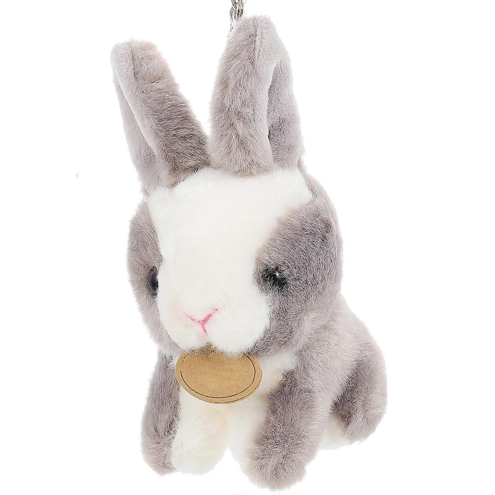 Adorable Key Chain Plush Rabbit Shape Key Accessory For Everyday Use 14X7CM Portable Design 1Pack