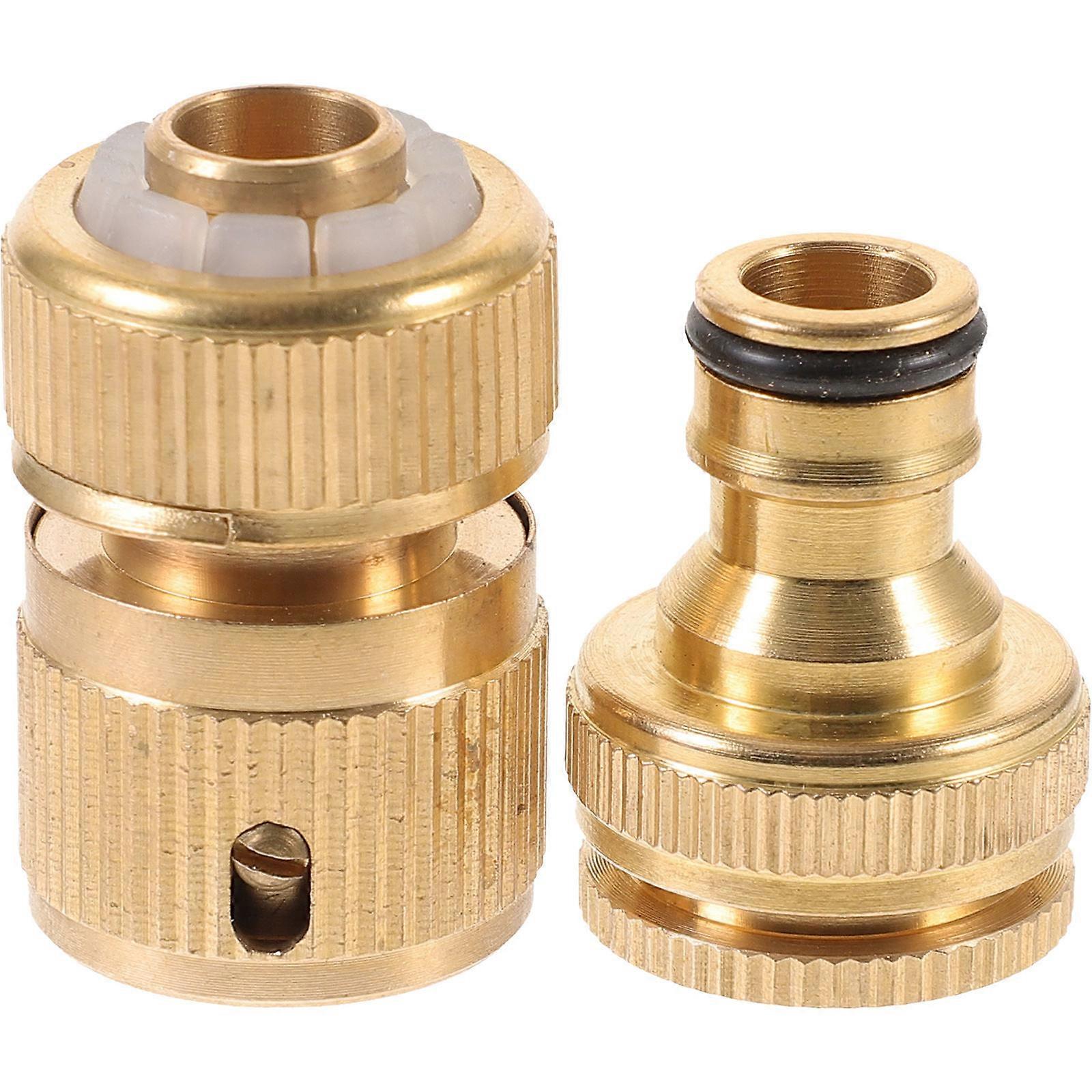 Hose End Quick Connect Adapter ABS Material 6.2X2.7cm Quick Release For Garden Hose 1 Pair