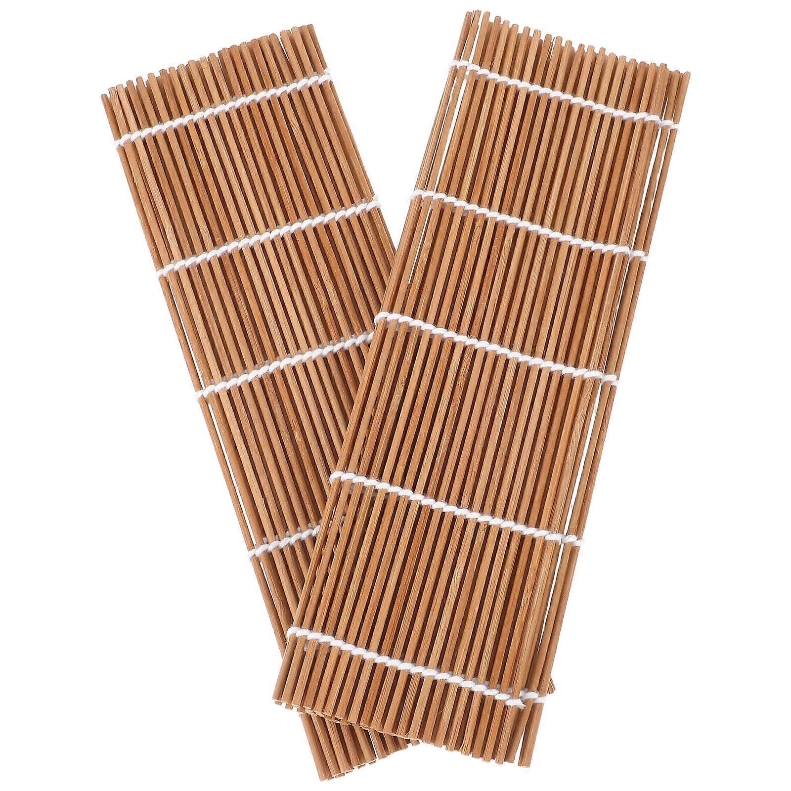 Bamboo Rolling Mat for Home Use 24cm Light Brown Sushi Maker Kit with Stable Rolling Design