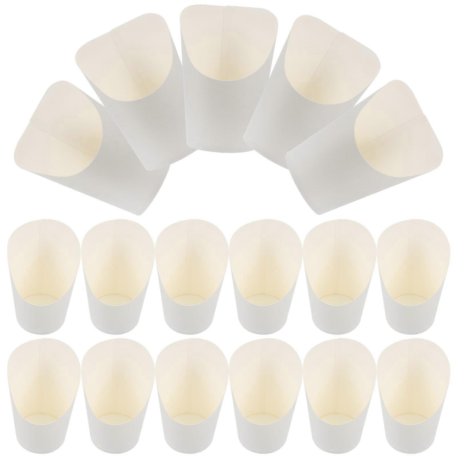 Snack Container 50Pcs White Easy Use Storage Paper Snack Cups