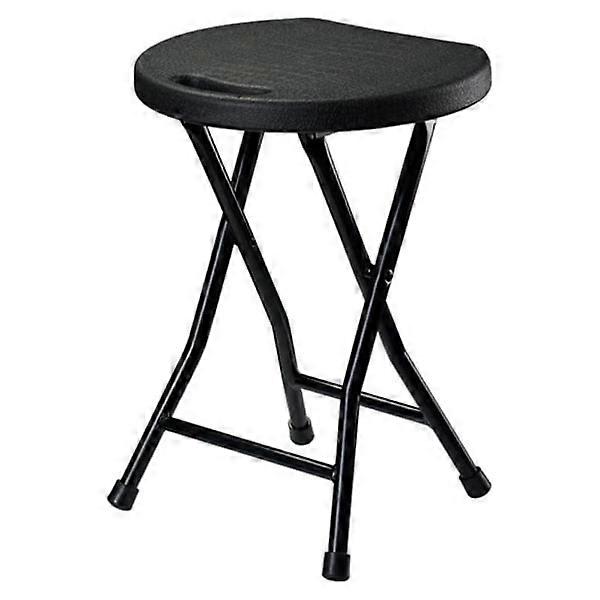 Upgraded Version of Simple Plastic Folding Stool, Outdoor Black