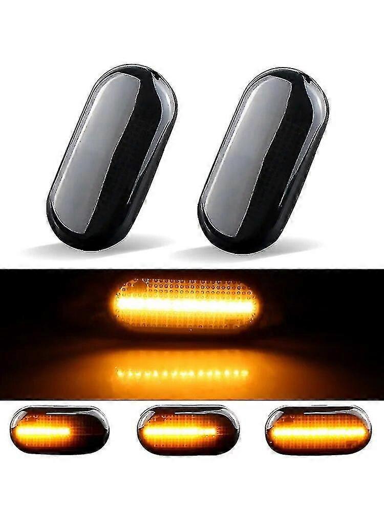 2pcs Led Dynamic Turn Signal Lights Side Marker For Dacia Duster 2011-2017, Dokker Lodgy 2012-2019,smart Fortwo Cabriolet (453)