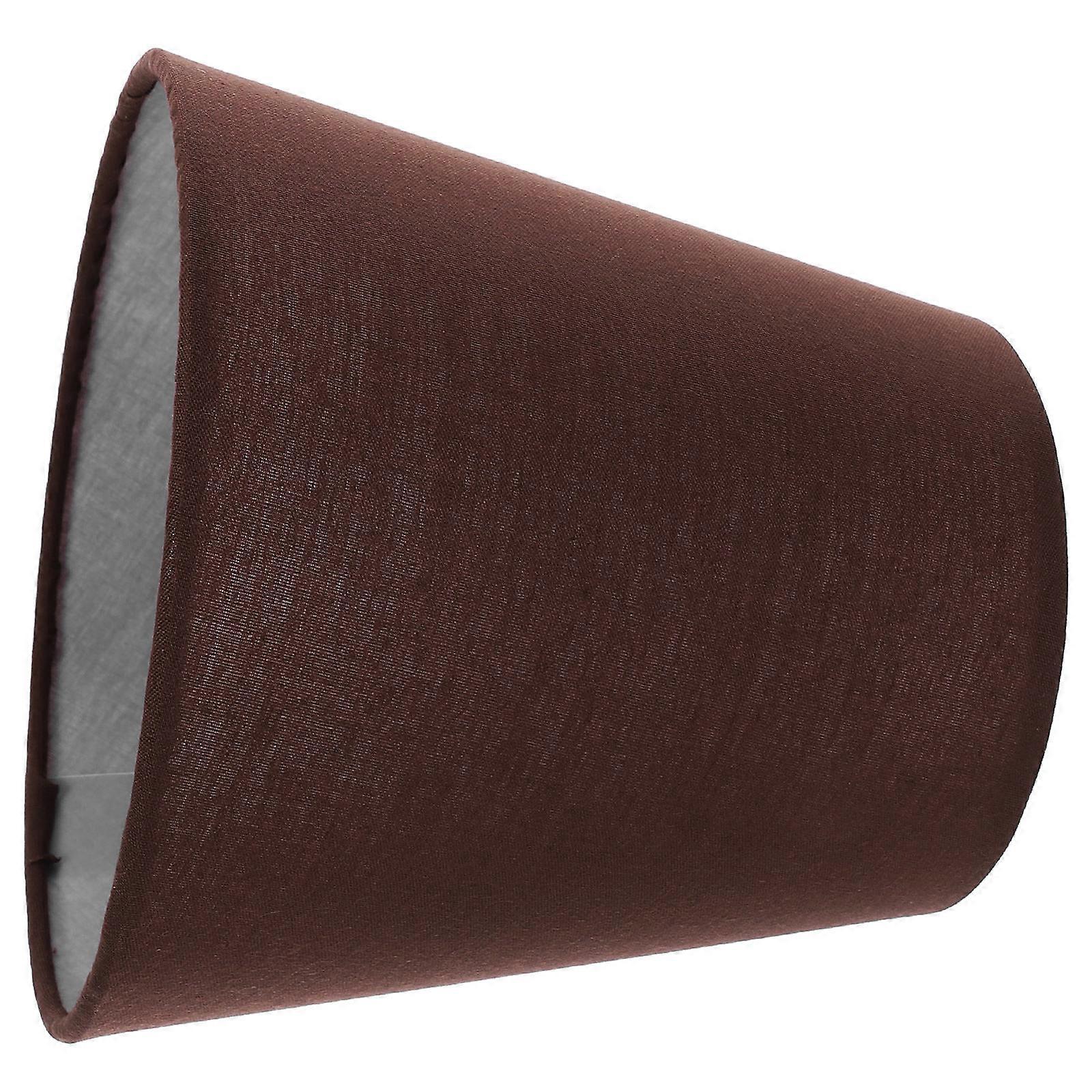 Coffee Cloth Lampshade for Table Lamp Decor Simple Light Cover with Dust Protection 6.5 Inches