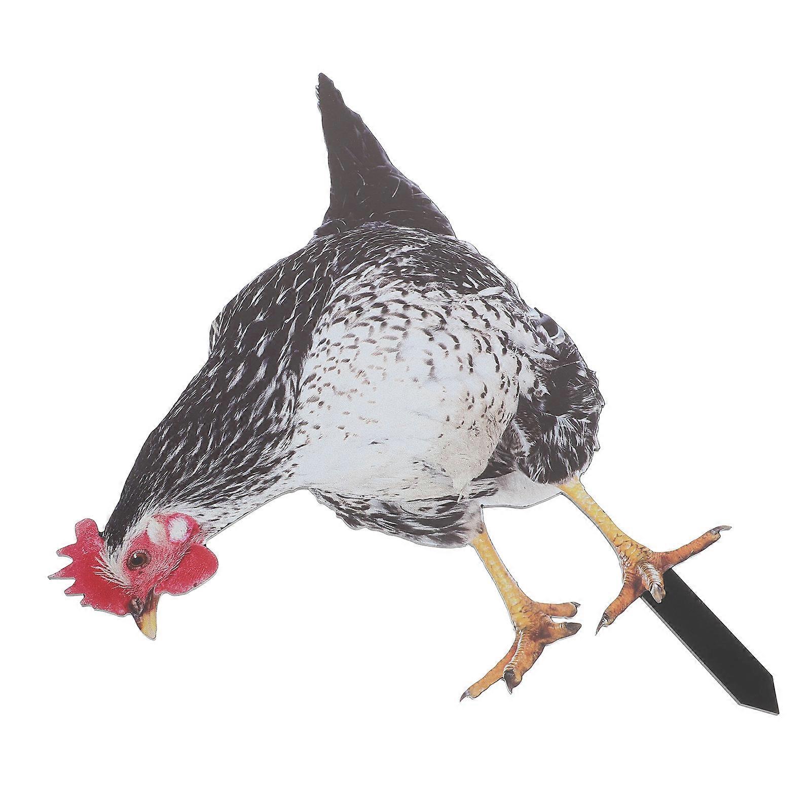 Chicken Garden Decor Realistic Rooster Shape Outdoor Space 1Set