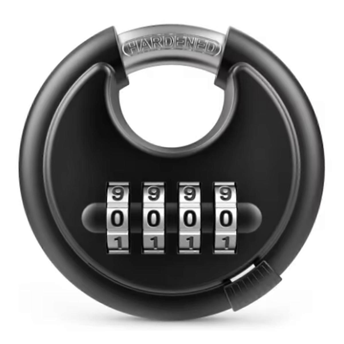 4 Digit Combination Disc Padlock with Hardened Steel Shackle Combo Lock suitable for Sheds, Storage Unit, Sc