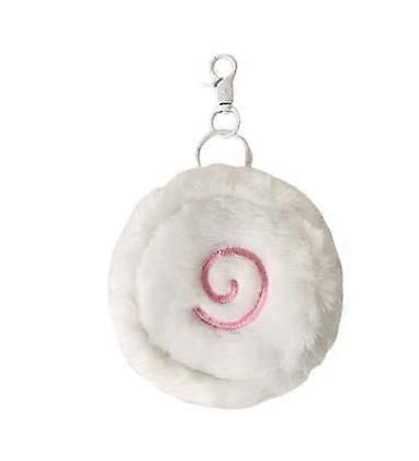 Kawaii Mini Purse with Clasp: Adorable Round Plush Coin Pouch for Change Earphone Data Cables Storage - Backpack Tote Pendant