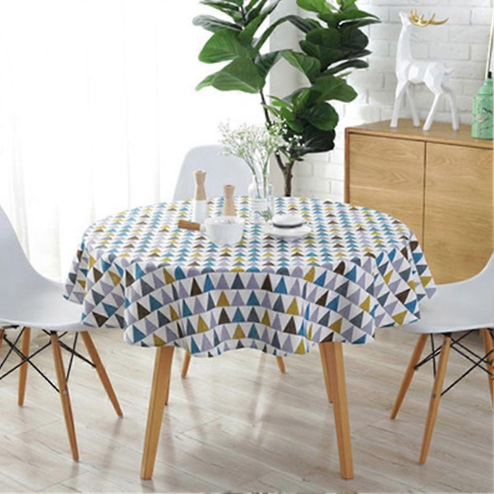 100/120/150cm Round Table Fabric Cover Backdrop Fabric Decoration for Courtyard Garden Kitchen Restaurant Home Decoration