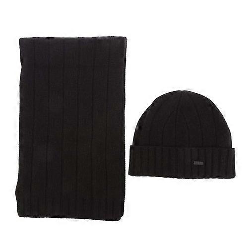 Hugo Boss Mens Zohoh Logo Scarf & Beanie Set