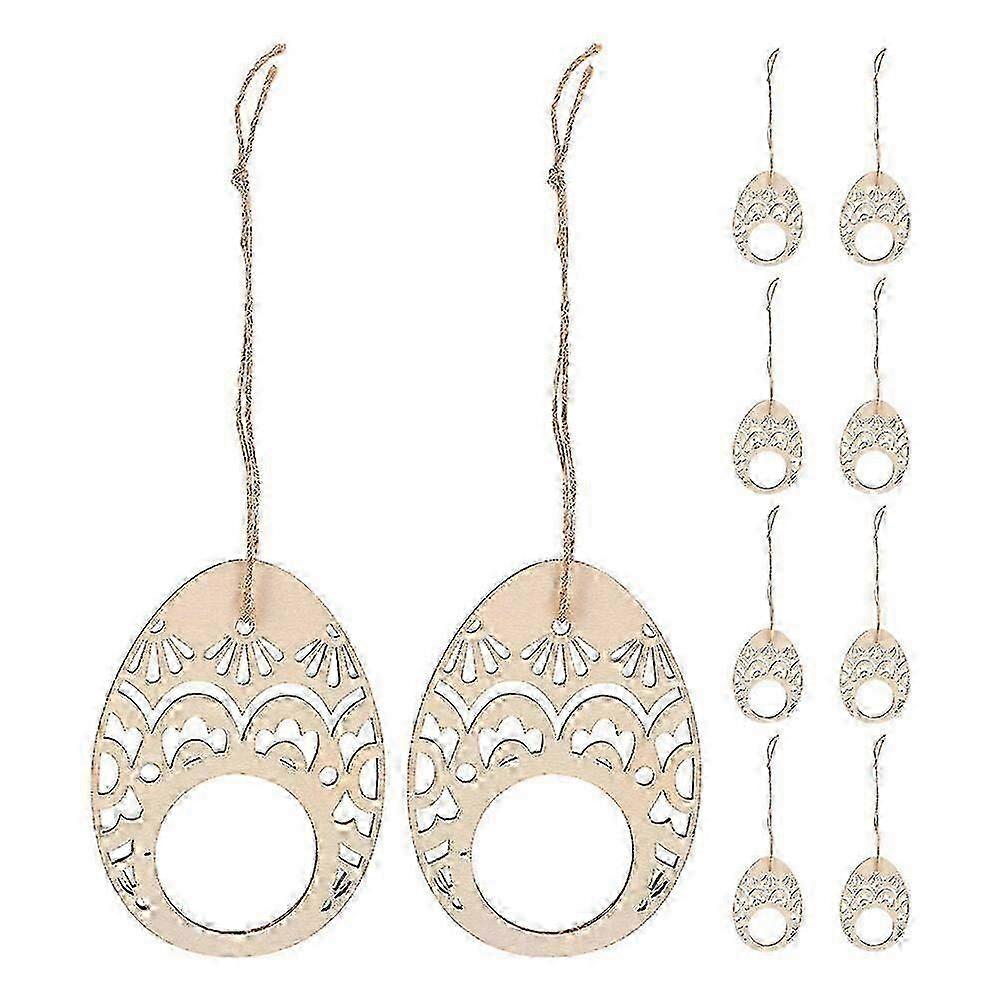 10 Pcs Wooden Napkin Ring Holders for Easter Egg Decor, Suitable for Restaurant Table Settings