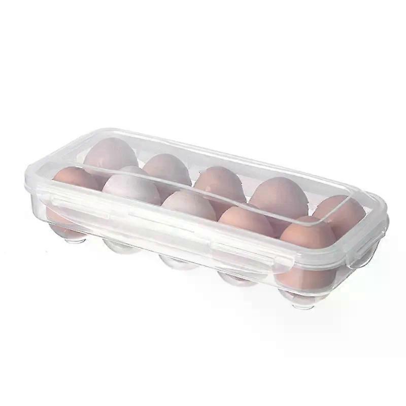 10/18 Grid Egg Storage Box Egg Tray With Lid Kitchen Refrigerator Egg Rack Storage Container Refrigerator Organizer