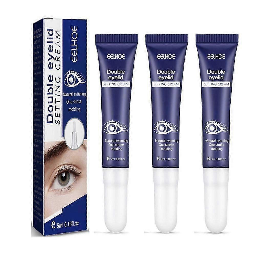3pcs Double Eye Lid Lifting Shaping Cream, lang wirkender unsichtbarer Spurloser Kleber