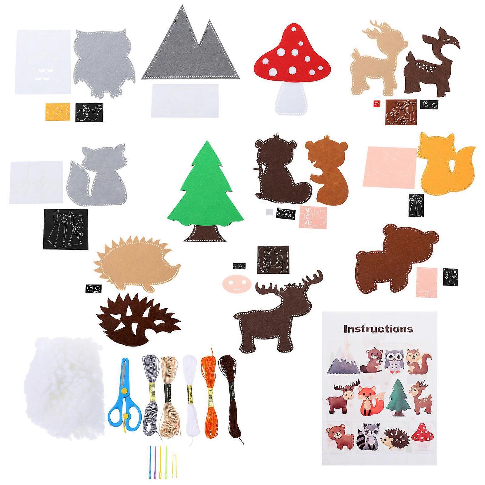 DIY Sewing Craft Kit For Kids Educational Use Assorted Color Develop Manual Skills 1 Set