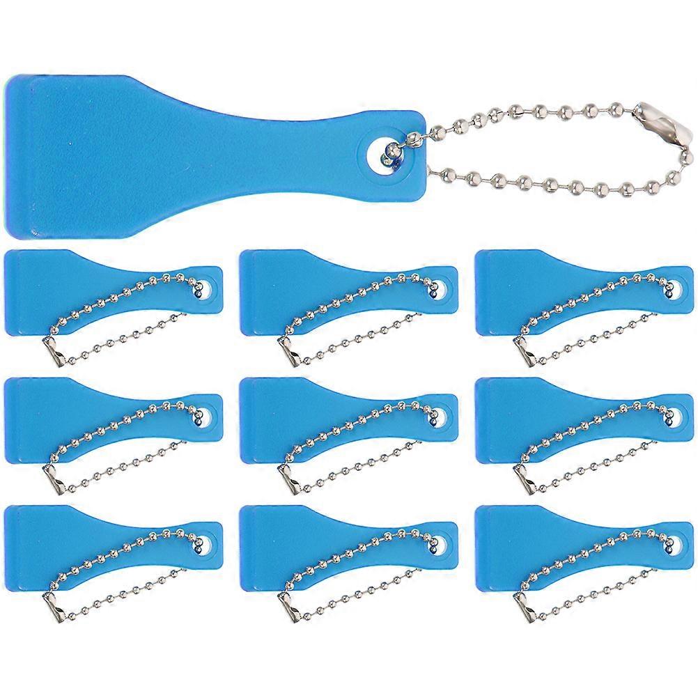 Blue Plastic Ticket Scratcher Tool for Daily Use Sturdy and Durable 20 Pieces