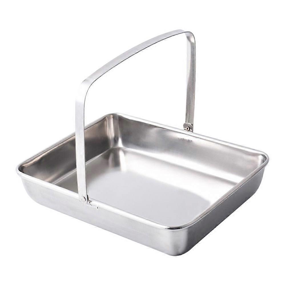 Rectangular Stainless Towel Tray 30x25cm For Adults 1Set Lightweight Storage Solution For Fruits