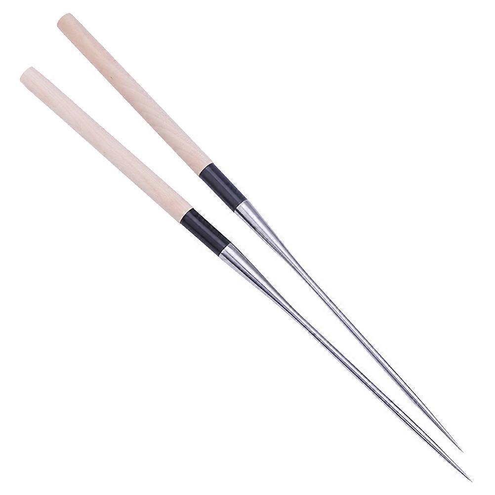 1 Pair of Stainless Steel Pointed Head Sashimi Chopsticks for Japanese Restaurants