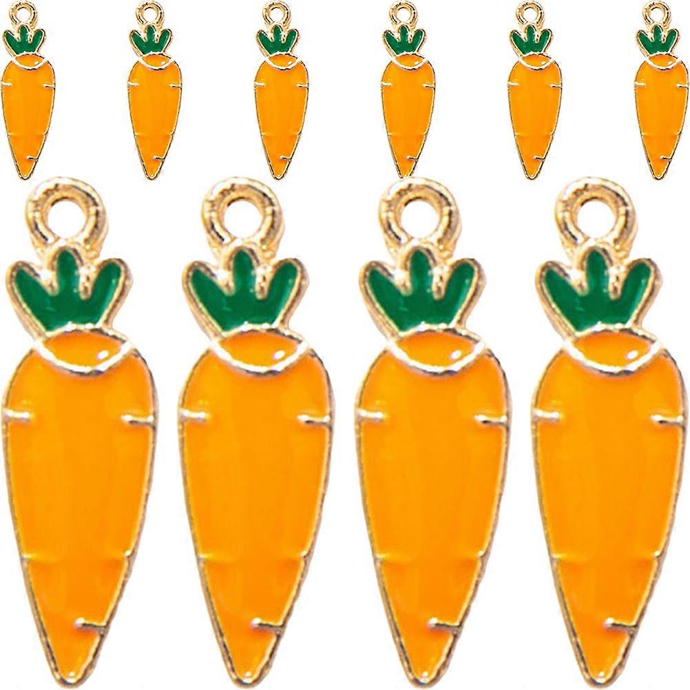 Easter Carrot Charms 10pcs DIY Jewelry Accessories for Necklaces, Bracelets, Keychains – Lightweight Pendants for Crafting, Decorations, and Jewelry