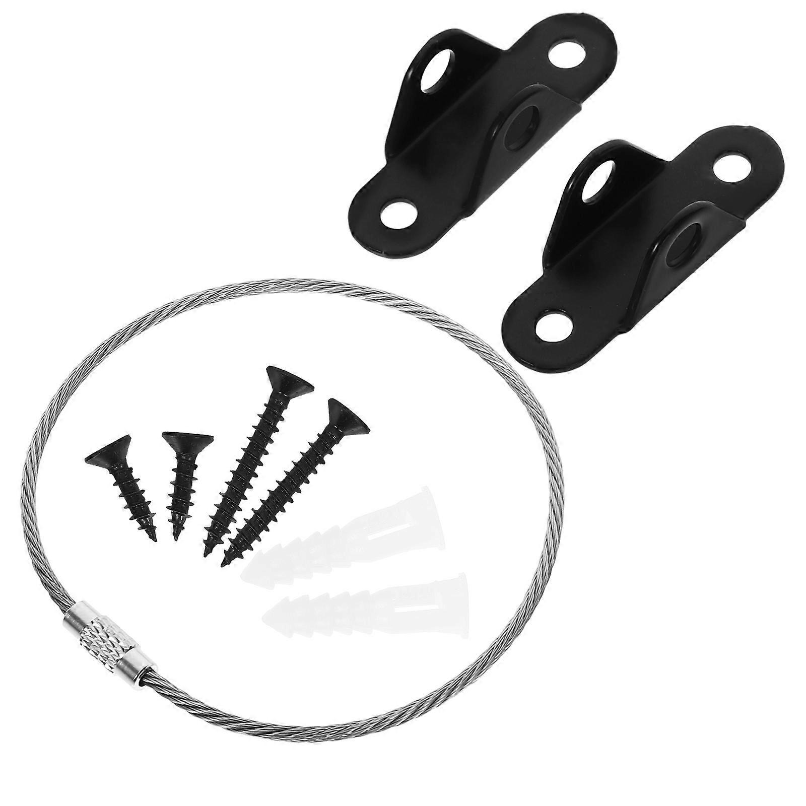 2 Sets Furniture Wall Anchors for Secure Cabinet, Bookcase, Wardrobe & TV Stand Safety Sturdy Straps for Pet & Child Protection