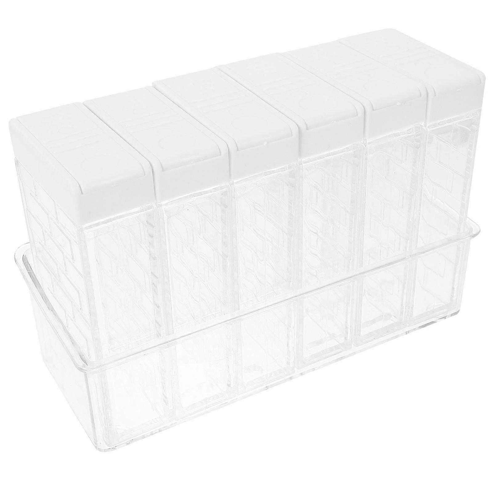 Seasoning Bottle Set 1 Set Of Leakproof Plastic Spice Jars For Camping And Family Use Easy Distinguishing Design 6Set