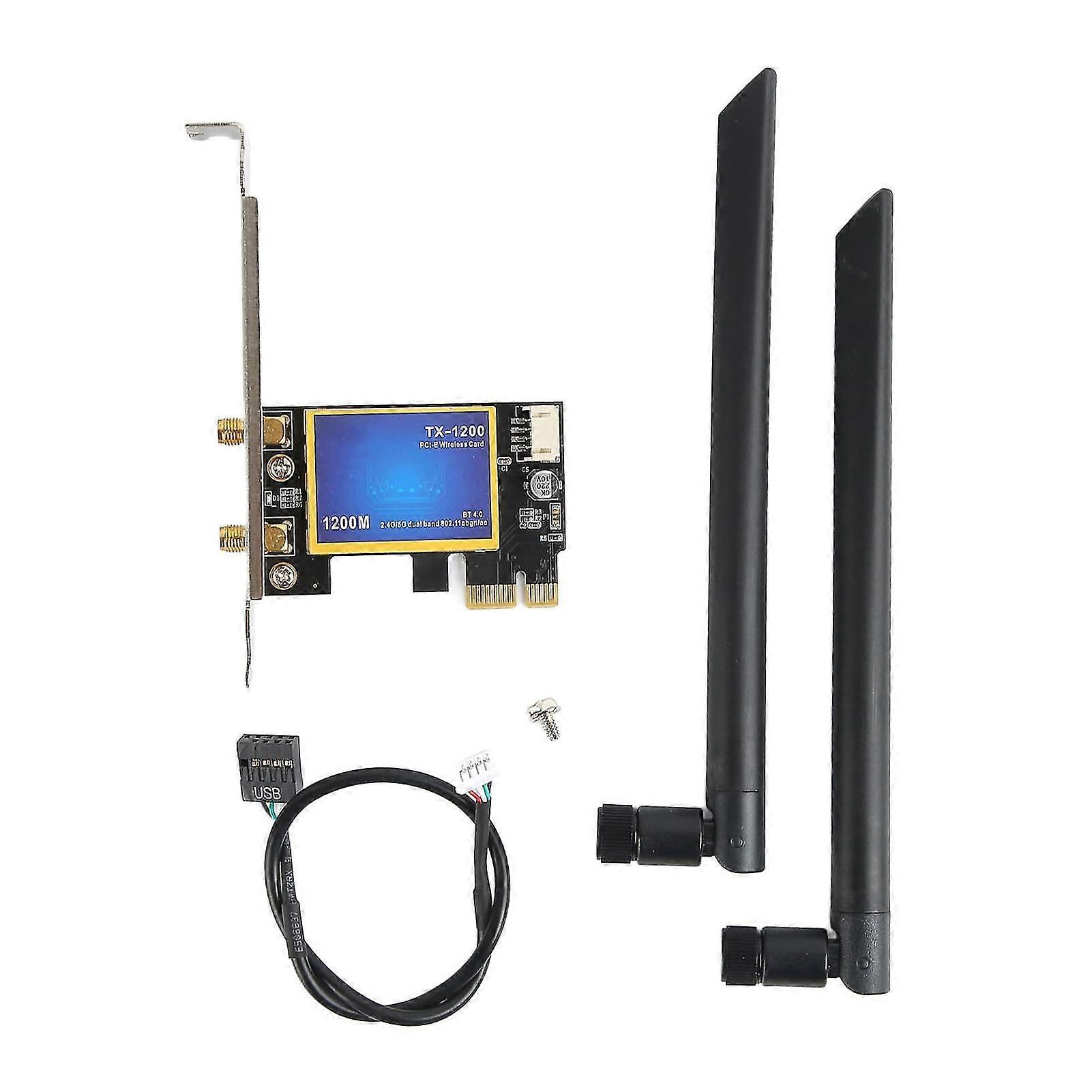 PCIE WiFi card 2.4G 5G dual band 1200Mbps Bluetooth 4.0 PCIE WiFi card desktop