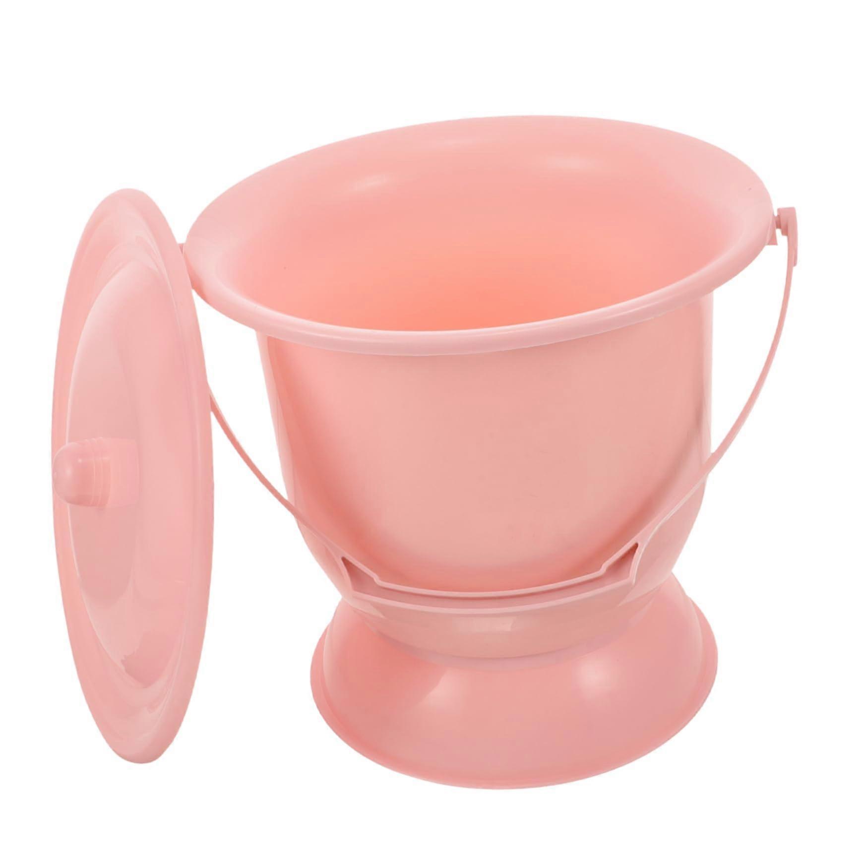Portable potty reusable small urine basin pink plastic pot